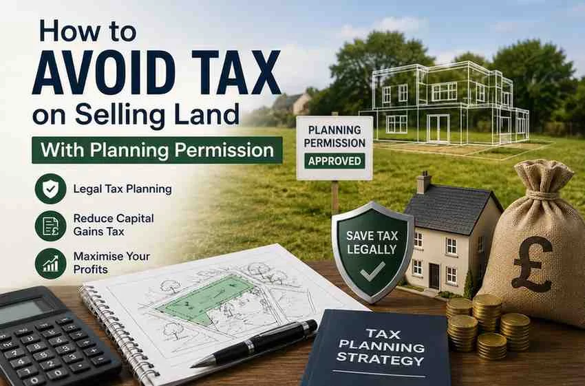 How to Avoid Tax on Selling Land With Planning Permission using legal Capital Gains Tax planning strategies in the UK