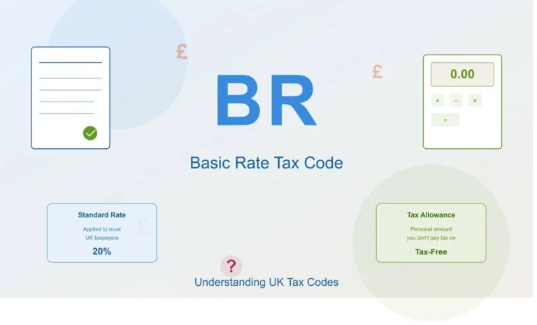 What Does Tax Code BR Mean? UK BR tax code explained showing Basic Rate Tax Code, 20% tax rate, and tax allowance information